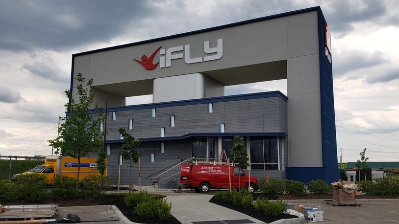 iFLY, the 5,175-square-foot indoor skydiving attraction at 7689 Warehouse Row that simulates freefall conditions in a vertical wind tunnel will open this Friday, officials said.