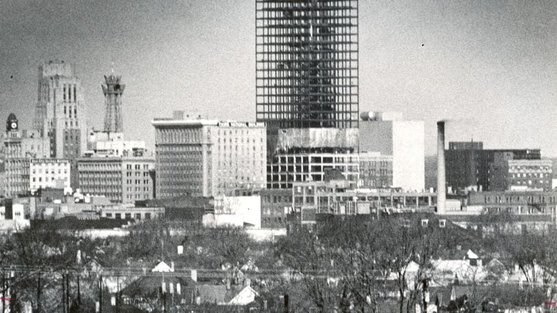 Eugene and Virginia Kettering believed the $15 million Winters Bank Tower would be a catalyst for growth in downtown which lacked state-of-the-art office space but was still the business hub for the region. DAYTON DAILY NEWS ARCHIVE