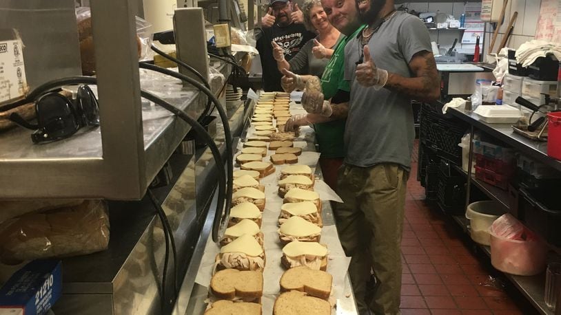 On May 28, Tank's Bar and Grill made more than 150 sandwiches for Beavercreek resident impacted by Monday's tornadoes.