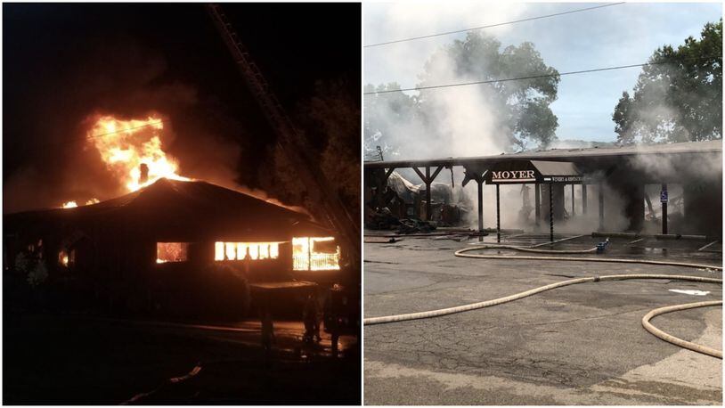 A firefighter is recovering and the Adams County community is reeling after an overnight fire destroyed a decades-old winery. CONTRIBUTED BY WCPO-TV