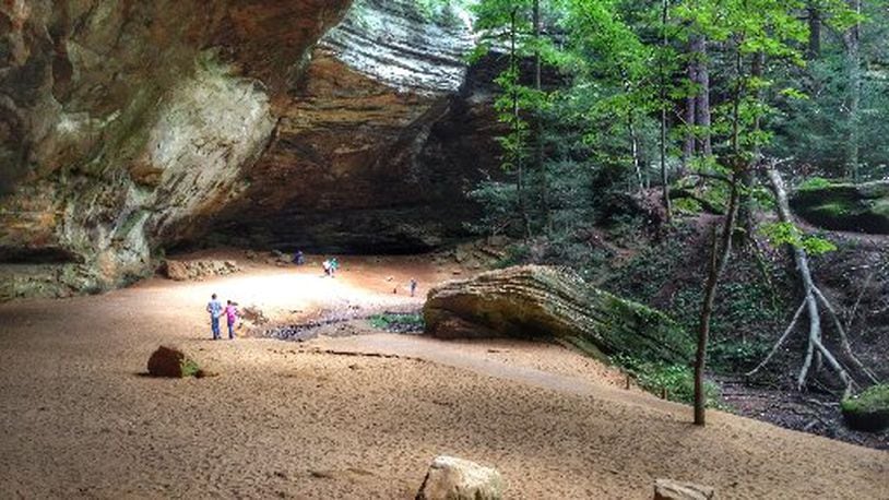 While the Hocking Hills State Park is beautiful any time of year, with its scenic waterfalls and caves, many additional activities are offered in the warmer months. Park goers can enjoy horseback riding, ziplining, canoeing, and other activities in the area.