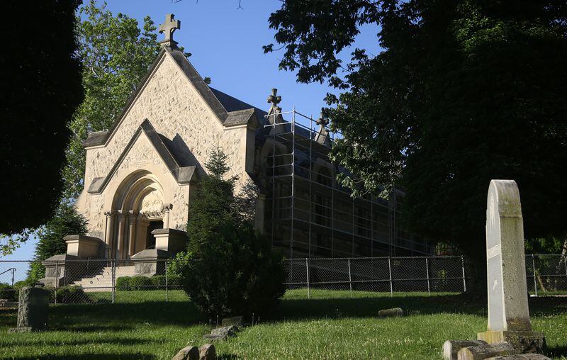 St. Henry’s Memorial Chapel at Calvary Cemetery was dedicated in 1903. The chapel was built to honor the unclaimed dead at St. Henry's Cemetery in Dayton that were reinterred at Calvary Cemetery. FILE PHOTO