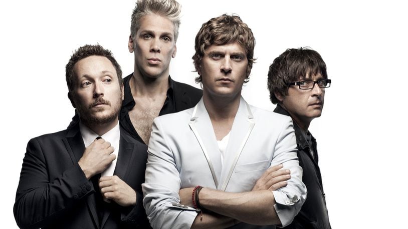 Matchbox Twenty has sold more than 30 million albums in its career. From left, Paul Doucette (drums), Kyle Cook (guitar), Rob Thomas (vocals) and Brian Yale (bass). Photo credit: Randall Slavin