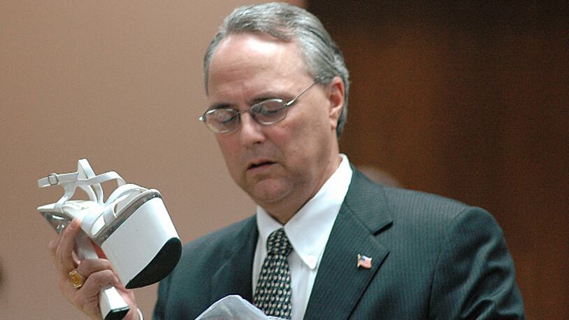 FILE - In this April 18, 2007, file photo, defense attorney Steve Farese Sr., speaks in Selmer, Tenn., in the trial of Mary Winkler, who was eventually convicted of voluntary manslaughter in the March 2006 shooting death of her preacher husband, Matthew Winkler. Farese is being criticized for telling a Tennessee jury that women are âespecially goodâ at lying âbecause theyâre the weaker sex.â The Memphis Commercial Appeal reports Farese made the comments during closing arguments of the trial of Mark Giannini, a wealthy businessman accused of raping a woman. Farese maintains that the sex was consensual. He told the Commercial Appeal that his job âis not to care if anybody gets offended." (AP Photo/Russell Ingle, File)