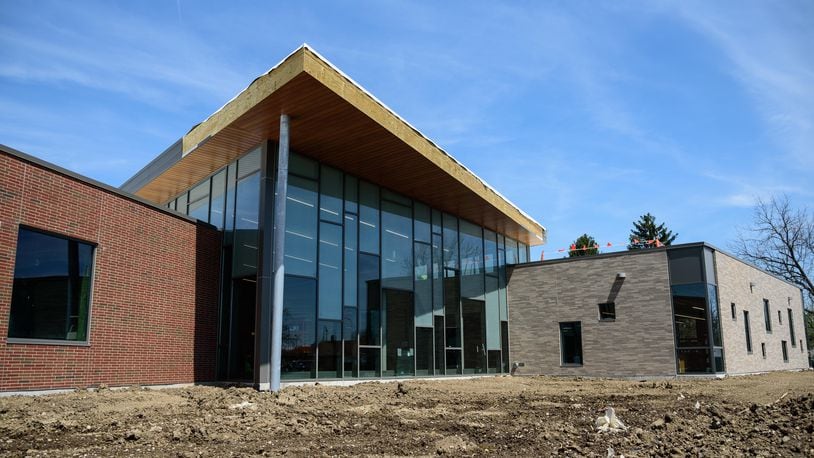 Construction on the Kettering Wilmington-Stroop Branch of the Dayton Metro Library nears completion. The branch will have its grand opening on Saturday, June 1, 2019 from 1-4 p.m. TOM GILLIAM/CONTRIBUTED