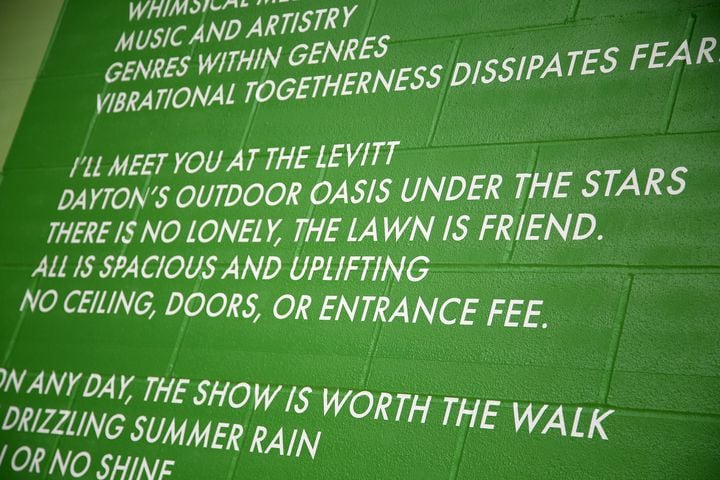 PHOTOS: The completed Levitt Pavilion mural is a combination of shape, color and poetry