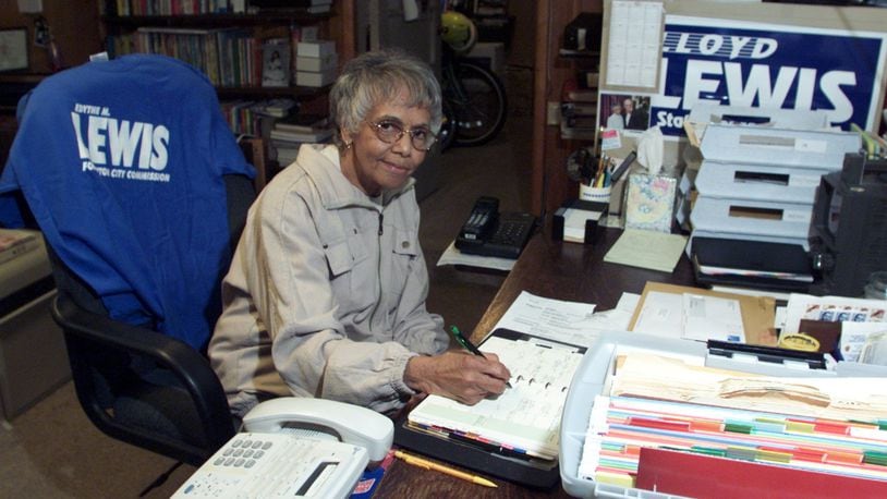 At the age of 77, Edythe Lewis, who had never before sought office, won a special election to fill the Dayton commission seat vacated when her husband died in 2001. DAYTON DAILY NEWS