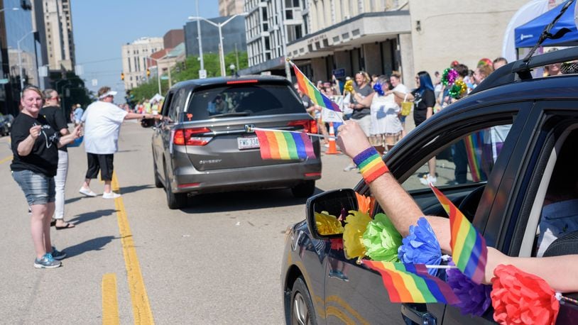 The Greater Dayton LGBT Center hosted the Dayton Pride Reverse Parade on E. 2nd St. and Festival at Courthouse Square in downtown Dayton on Saturday, June 5, 2021. Did we spot you there celebrating Pride? TOM GILLIAM/CONTRIBUTING PHOTOGRAPHER
