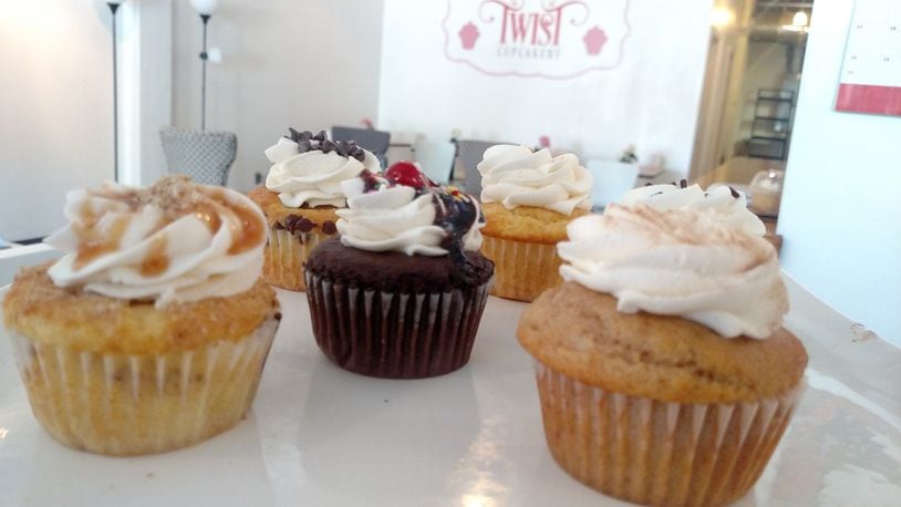 An array of cupcakes from Twist Cupcakery in downtown Dayton.