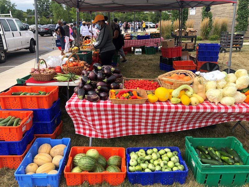 Access to Excess holds a free produce stand at the Dayton Metro Library Trotwood branch, 651 E. Main St. in Trotwood, on Sundays from 5 p.m. to 7 p.m. JEN BURNS / CONTRIBUTED PHOTO