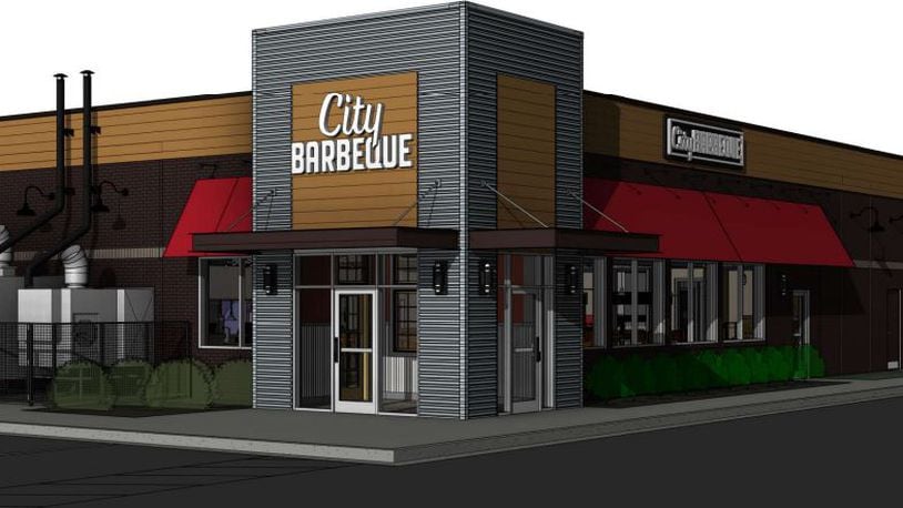 City Barbeque, a Columbus-based restaurant chain, will open its third Dayton-area BBQ location on Miller Lane on Monday, Oct. 19. This is an artist's rendering submitted to Butler Township.