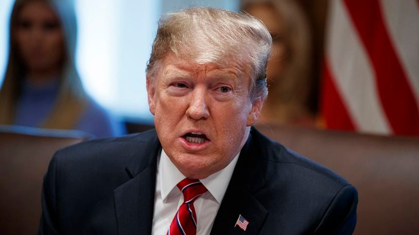 In this Tuesday, Feb. 12, 2019, file photo, President Donald Trump speaks during a cabinet meeting at the White House in Washington. The Senate resoundingly approved a border security compromise Thursday that ignores most of President Donald Trump's demands for building a wall with Mexico but would prevent a new government shutdown. (AP Photo/Evan Vucci, File)
