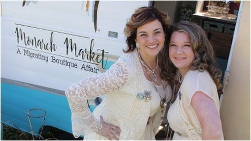 Marcie Brow and Ashley Smith will bring Monarch Market, a two-day upscale, boutique shopping experience, to Hamilton in September. The event will allow shoppers peruse boutique clothing and accessories, vintage, boho chic, rustic farmhouse, gifts, furniture, decor, repurposed goods and handcrafted, one-of-a-kind finds.