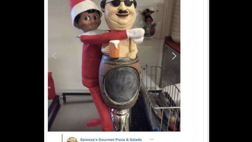 Spinoza's Pizza & Salads Elf on the Shelf post included the phrase "undocumented munchkin." It has drawn criticism.