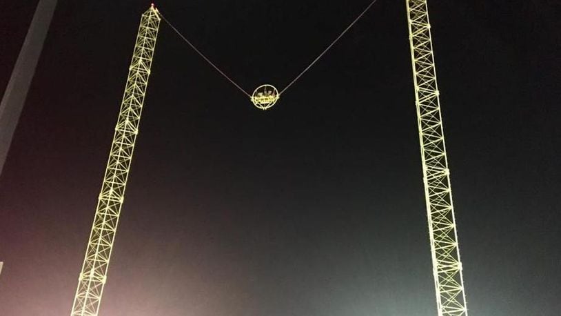 Two people were trapped for two hours Saturday night in a bungee ride in Branson, Missouri.