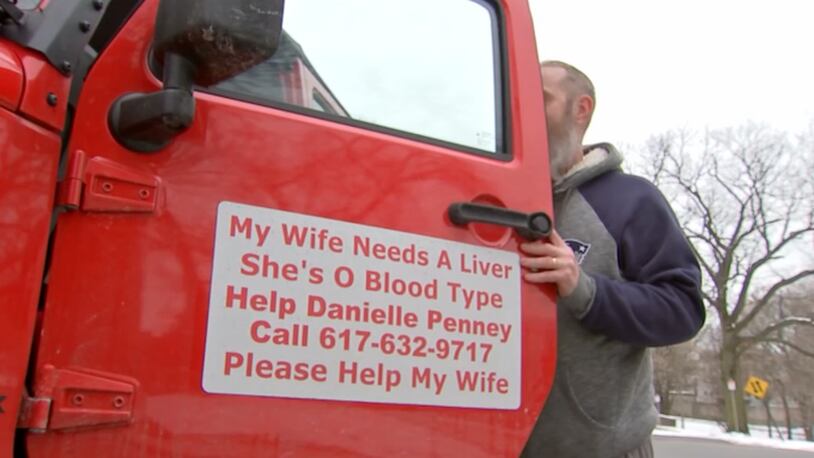 A Massachusetts husband has come up with a creative way of asking strangers to help save his sick wife, who’s in the hospital fighting for her life.
