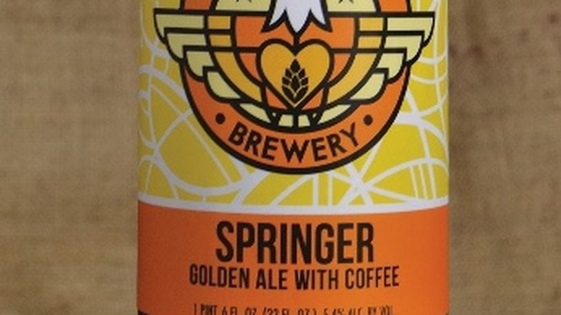 Yellow Springs Brewery will be hosting a bottle-release event starting at 3 p.m. today, Jan. 13, for this Springer Golden Ale with Coffee. SUBMITTED