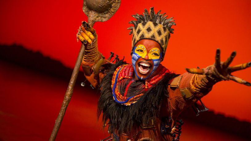 Mukelisiwe Goba as “Rafiki” in THE LION KING North American Tour. ©Disney. Photo by Matthew Murphy.