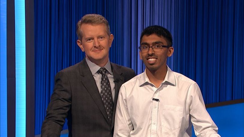 "Jeopardy!" host Ken Jennings with 2019 Beavercreek High School graduate Hari Parameswaran. CONTRIBUTED