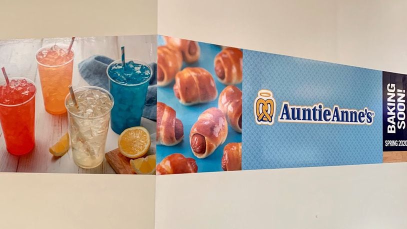 Auntie Anne's will add a third Dayton-area snack shop in the Mall at Fairfield Commons food court.