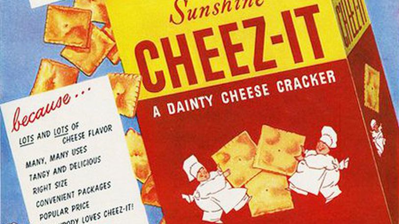 Cheez-It invented in Dayton
According to the United States Patent and Trademark Office, the first  Cheez-It  Cheese Crackers were sold by The Green & Green Company of Dayton in May 1921. The company, which had started business in 1896, was better known for their Edgemont crackers and for their nutty-flavored Dayton cracker, which was stamped with the name  Dayton .
After the Wall Street Crash of 1929, The Green & Green Company was acquired by The Sunshine Biscuit Company. The Keebler Company acquired Sunshine in 1996, and Keebler was in turn acquired by Kellogg in 2001.

Every Thursday in Life, Curt Dalton of Dayton History and www.daytonhistorybooks.com unearths the lost gems of the Miami Valley's past. See web exclusive and past Jewels at MyDaytonDailyNews.com/gemcityjewels.