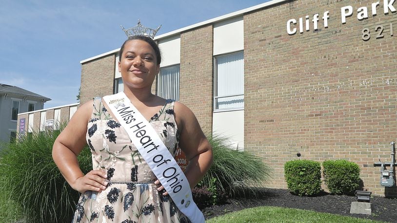 Diamond Coleman, the reigning Miss Heart of Ohio and a truancy officer at Cliff Park High School in Springfield, is competing in the upcoming Miss Ohio pageant. BILL LACKEY/STAFF