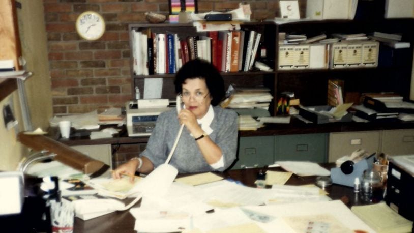 Ivy Schuerholz is busy at her desk, working for the business that started in the basement of her home in 1974.  CONTRIBUTED