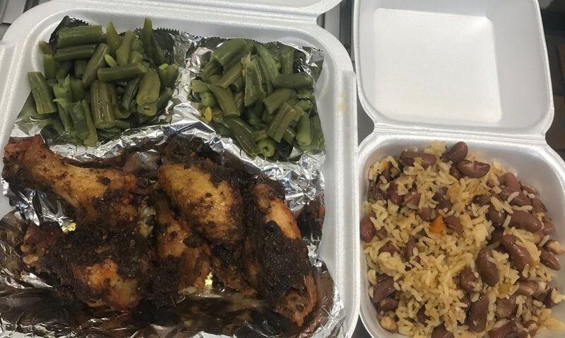 Theresa Barnes and her family opened Eden Spice in early January 2019. Jerk chicken, beans and rice are pictured.