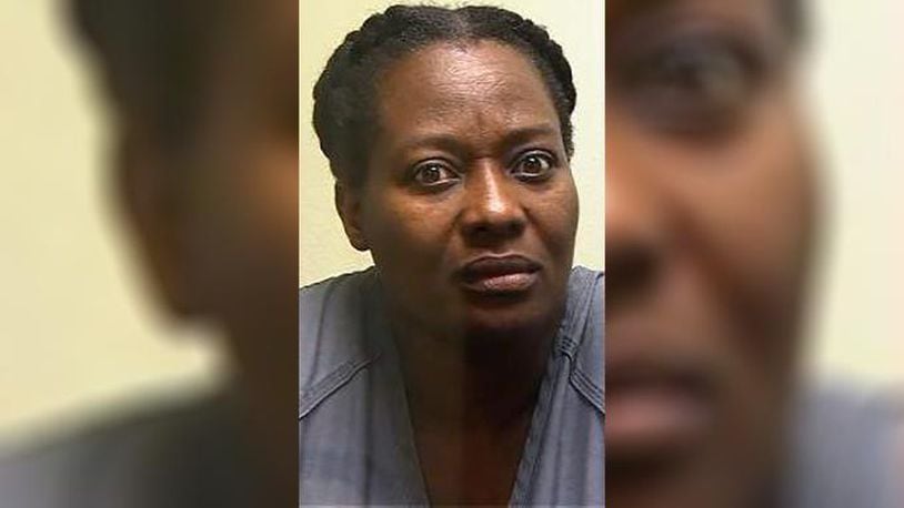 Investigators said Simmone Lavern James was arrested on two counts each of child abuse and battery and was banned from the elementary school's campus.