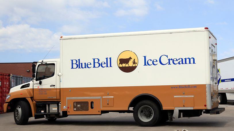 A Blue Bell Ice Cream truck is seen outside a Walmart store. Blue Bell is bringing back its Spiced Pumpkin Pecan ice cream flavor for the fall. (Photo by Jamie Squire/Getty Images)