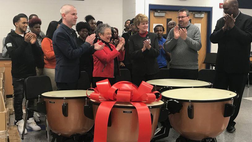 Yamaha donated more than $100,000 worth of musical instruments to Dayton Public Schools. CONTRIBUTED