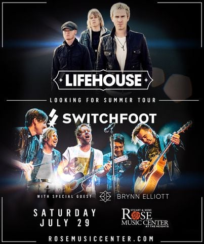 Lifehouse, SWITCHFOOT summer concert at Rose Music Center
