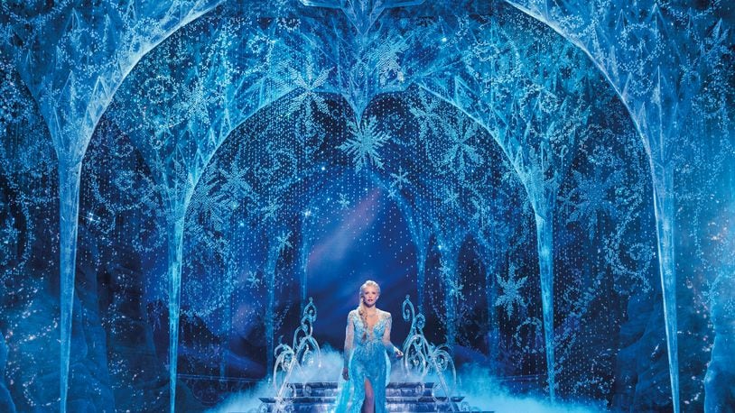 Caroline Bowman as Elsa in the Broadway national tour of Disney's "Frozen," continuing through May 14 at the Schuster Center. Photo by Deen van Meer.