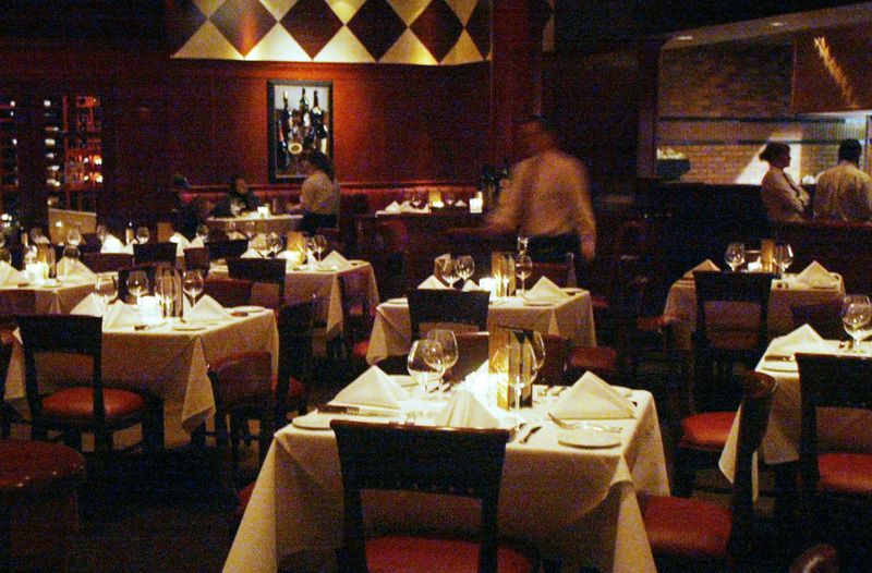 A 2008 archive photo of the interior of Fleming's Prime Steakhouse & Wine Bar at the Greene Town Center in Beavercreek.