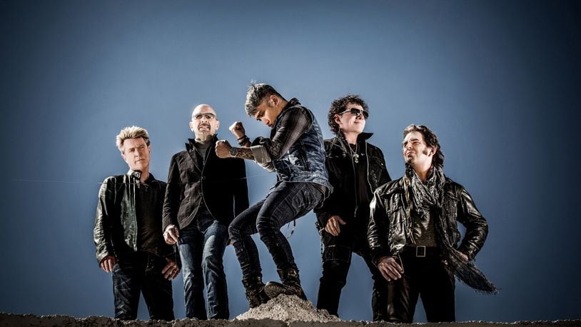 Rock and Roll Hall of Fame 2017 inductees Journey, (left to right) Ross Valory, Steve Smith, Arnel Pineda, Neal Schon and Jonathan Cain, performs at the Nutter Center in Fairborn on Tuesday, April 4. CONTRIBUTED