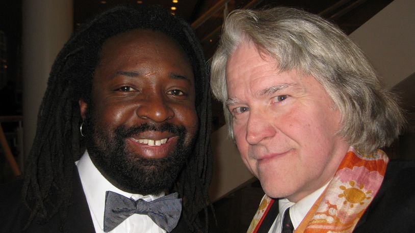 Vick Mickunas (right) with the author Marlon James. CONTRIBUTED