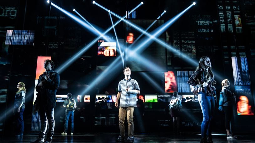 Stephen Christopher Anthony as 'Evan Hansen' and the North American touring company of "Dear Evan Hansen''. PHOTO BY MATTHEW MURPHY
