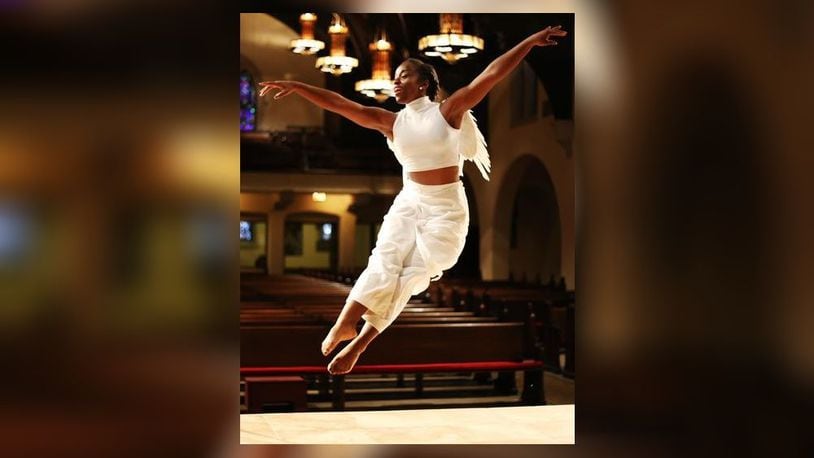 Countess Winfrey soars through the air in DCDC's presentation of "The Littlest Angel."