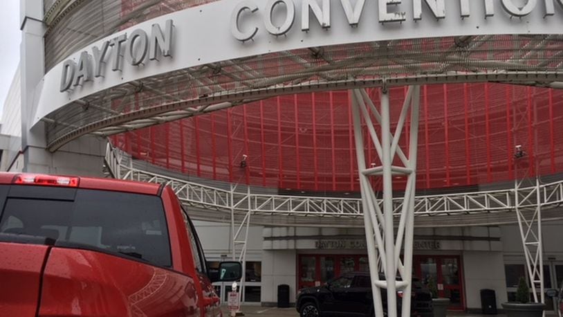 A new Dodge Ram truck outside the Dayton Convention Center, where the Dayton Auto Show opens Thursday. THOMAS GNAU/STAFF