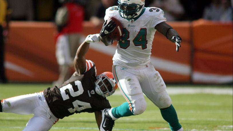 Running back RIcky Williams played 11 seasons in the NFL, including seven seasons with the Miami Dolphins.