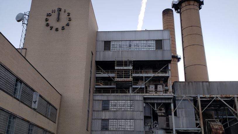Exterior of the former O.H. Hutchings coal power plant, being redeveloped by New York's Frontier Industrial.