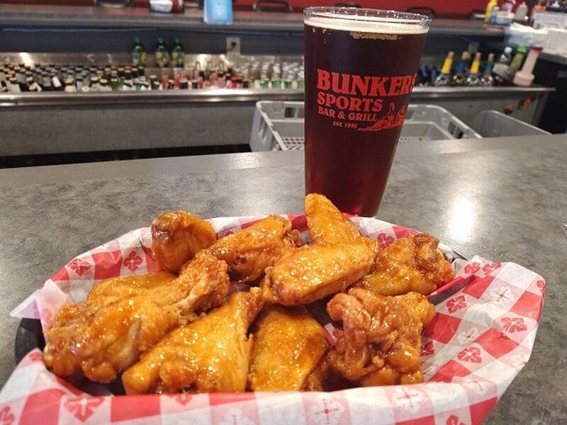Bunkers Sports Bar and Grill's chicken wings. CONTRIBUTED