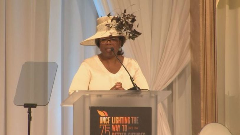 Oprah Winfrey surprised the United Negro College Fund in Charlotte on Saturday afternoon and helped them reach a major fundraising goal.