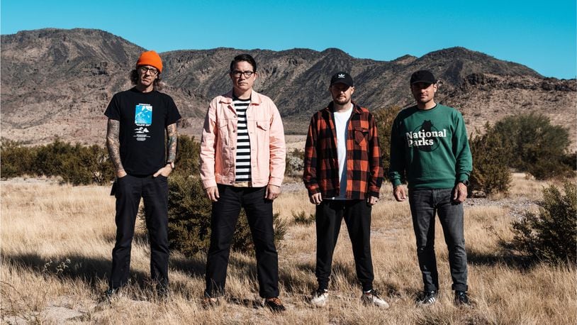 Hawthorne Heights, (left to right) Chris “Poppy” Popadak, JT Woodruff, Matt Ridenour and Mark McMillon, is co-headlining 10 of its own national festivals this year, including the second annual Ohio Is For Lovers at Riverbend Music Center in Cincinnati on September 9.