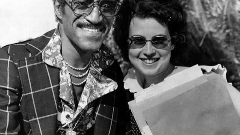 Dayton Daily News columnist and reporter Meredith Moss is pictured with Sammy Davis Jr. in this photo from her days with Phil Donahue Show in Dayton.