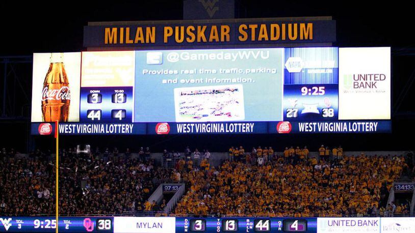 A fan was injured Thursday night at MIlan Puskar Stadium in Morgantown, West Virginia.