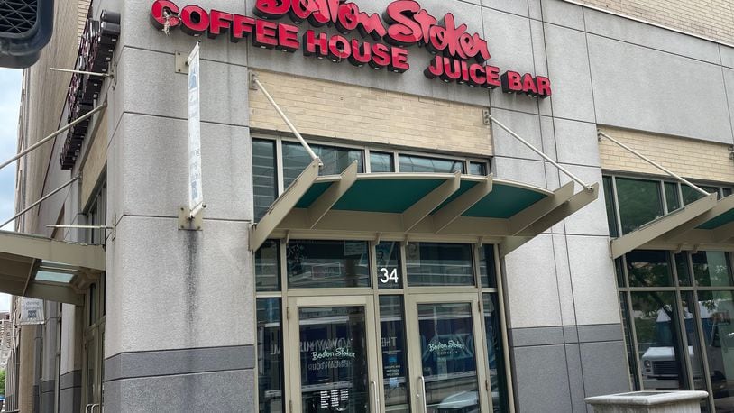 Boston Stoker Coffee Company is closing its downtown Dayton location at 34 W. Second St., Melissa Smith, the office manager at the coffee company’s roastery in Vandalia confirmed. NATALIE JONES/STAFF