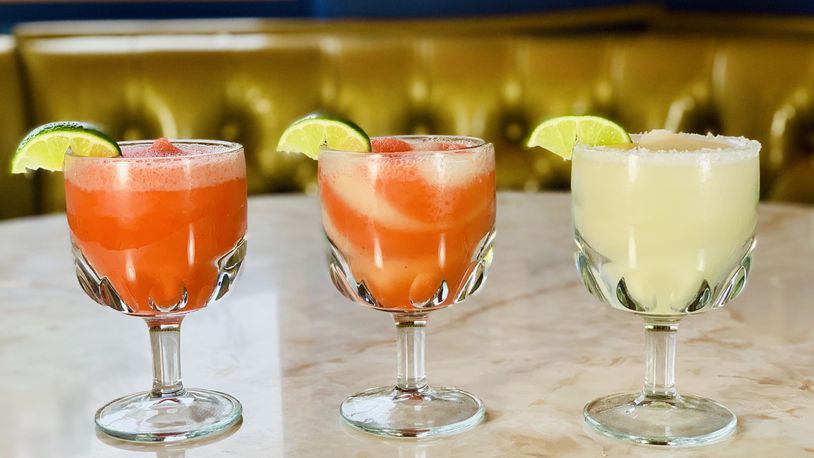 Chuy’s margaritas are made from scratch with simple ingredients: tequila, orange liqueur and lime juice that’s fresh-squeezed in-house every day. Margaritas come in both regular and grande sizes, in a variety of flavors easy to mix, swirl and dot. CONTRIBUTED