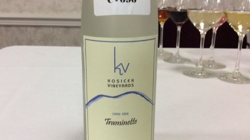 The Kosicek Traminette snagged the “wine of the year” last week at the Ohio Wine Competition. MARK FISHER/STAFF