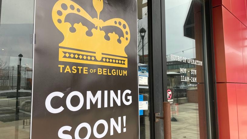 Taste of Belgium is coming soon to the former location of Bar Louie next to Park Grille & Bar at Austin Landing in Miami Twp. NATALIE JONES/STAFF
